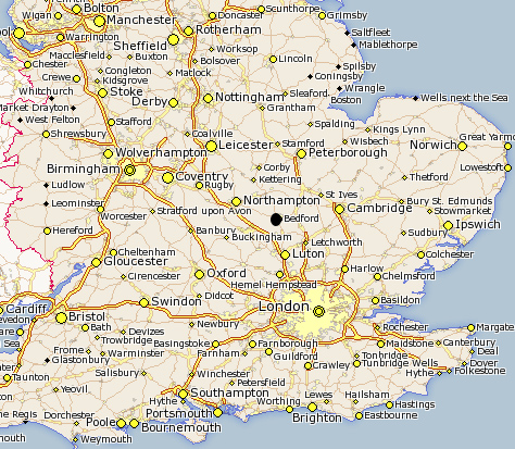 We cover this area. 80 mile radius of Bedford