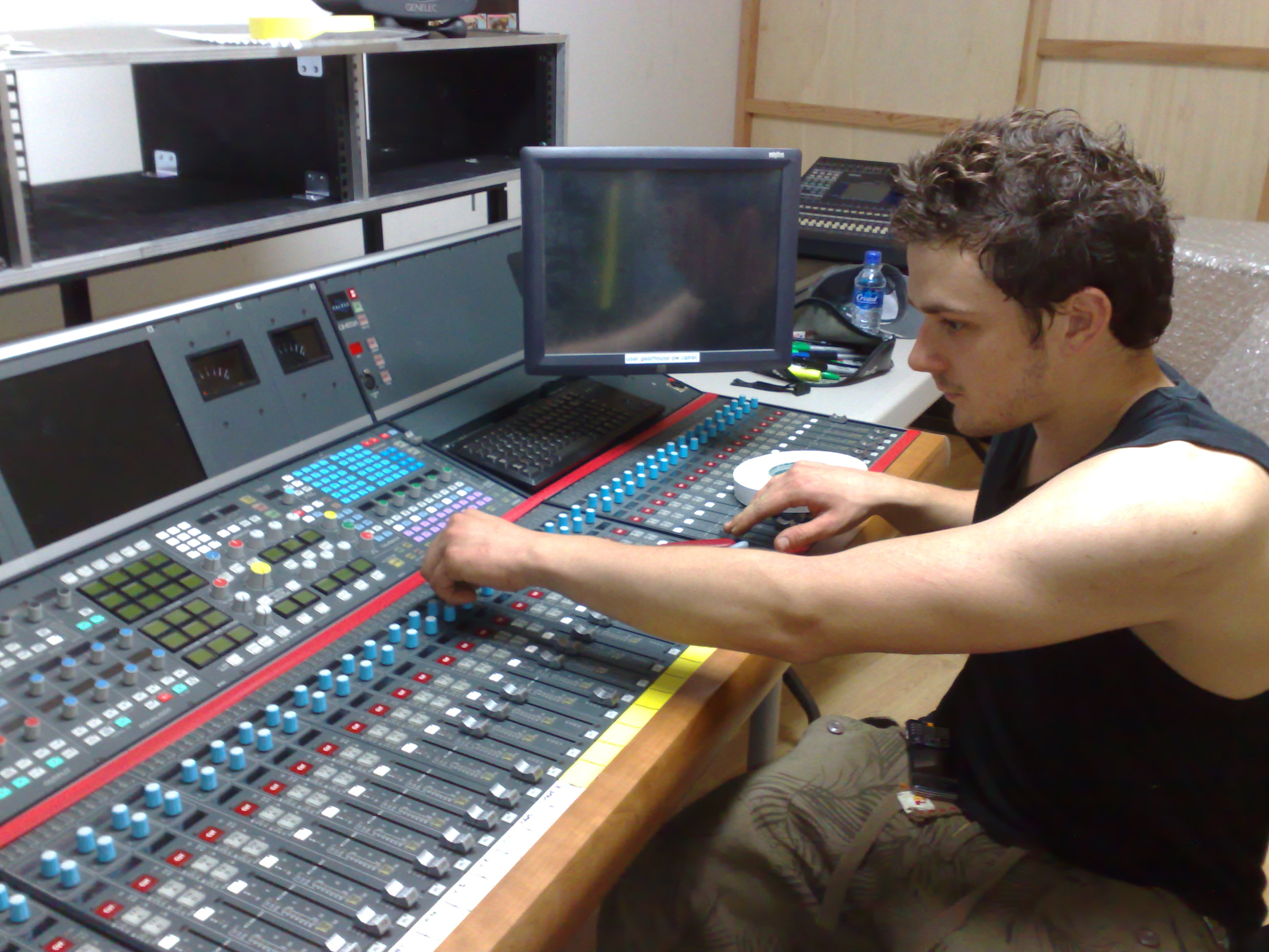 In the music studio
