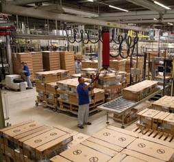 Daikin air conditioning packaging at the factory in Oostende